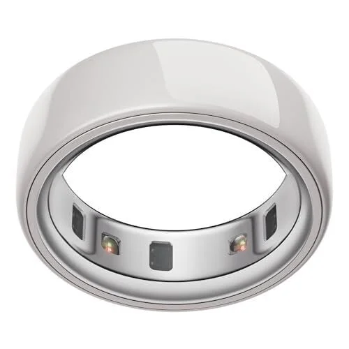 Oura Ring 4 - Ceramic Cloud - Size 15 - Sleep, Activity, Women&rsquo;s Health, AI Advisor, Up to 8 Days of Battery Life, Size Before You Buy, Android & iOS Compatible