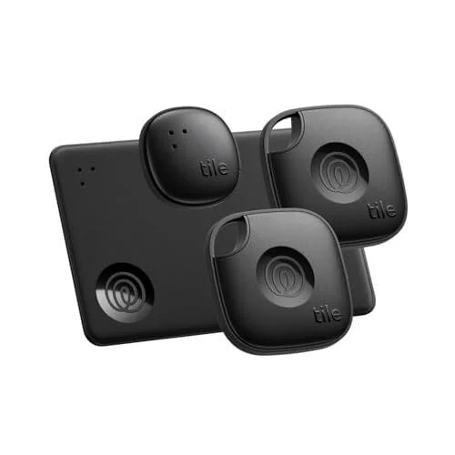 Life360 Tile Essentials Bluetooth Tracker Kit (4-Pack, Black)