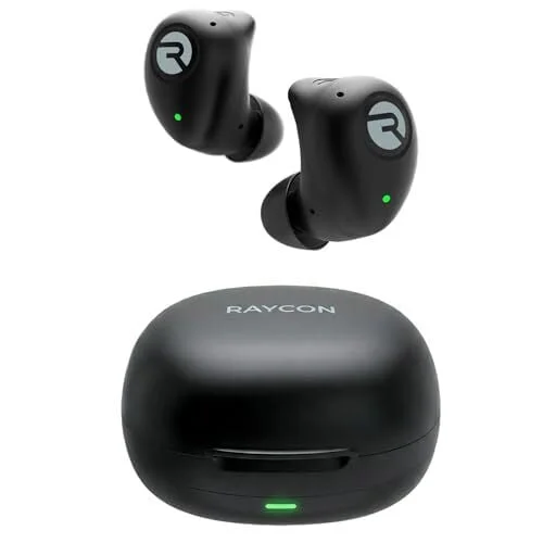 Raycon Fitness Bluetooth Wireless Earbuds + Microphone with Active Noise Canceling, Sweat & Water-Resistant Earphones, Running Headphones, Ear Buds Wireless Bluetooth 56 Hours Playtime (Black)