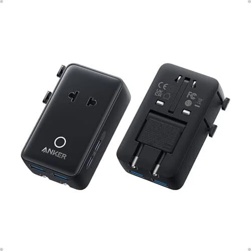 Anker Nano 1-Outlet 4-USB Travel Adapter (200+ Countries)