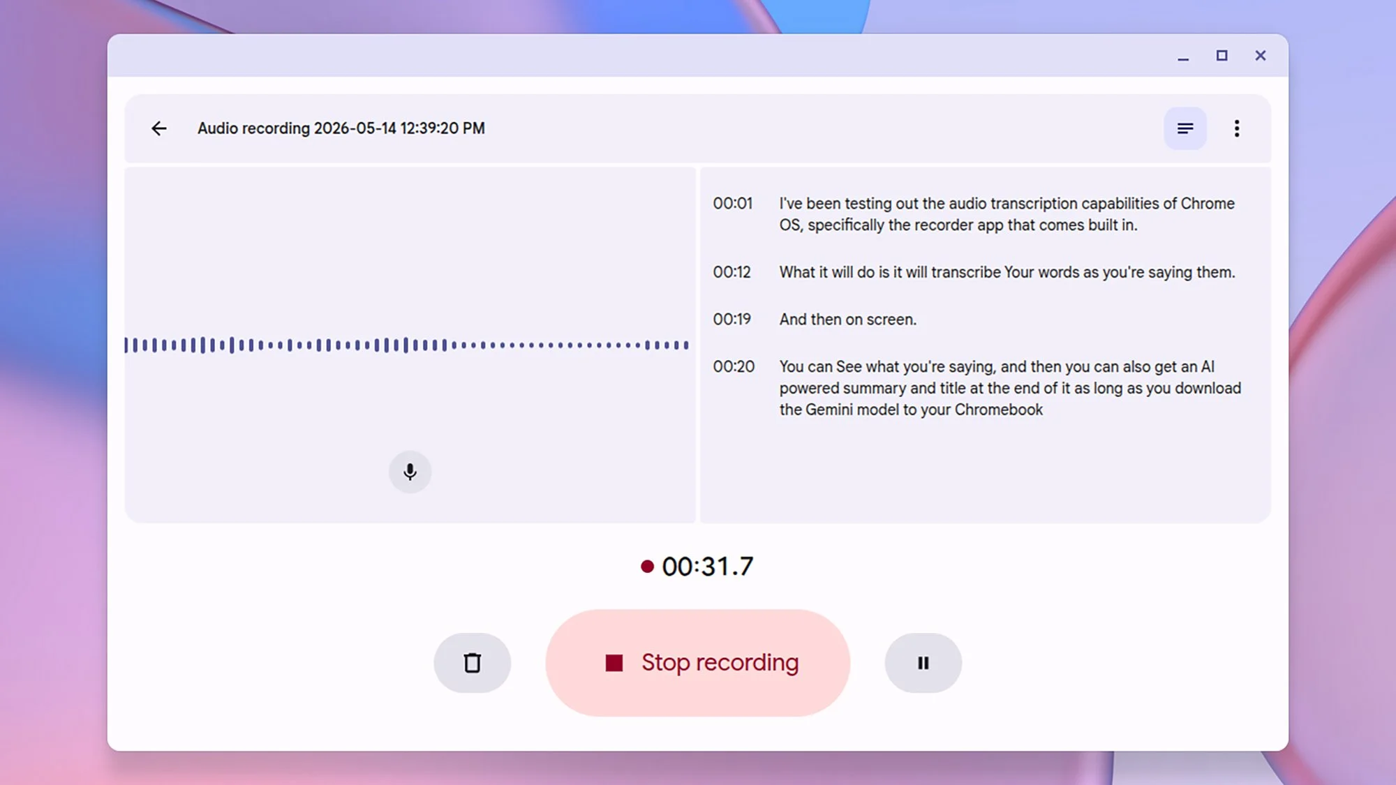 ChromeOS Recorder