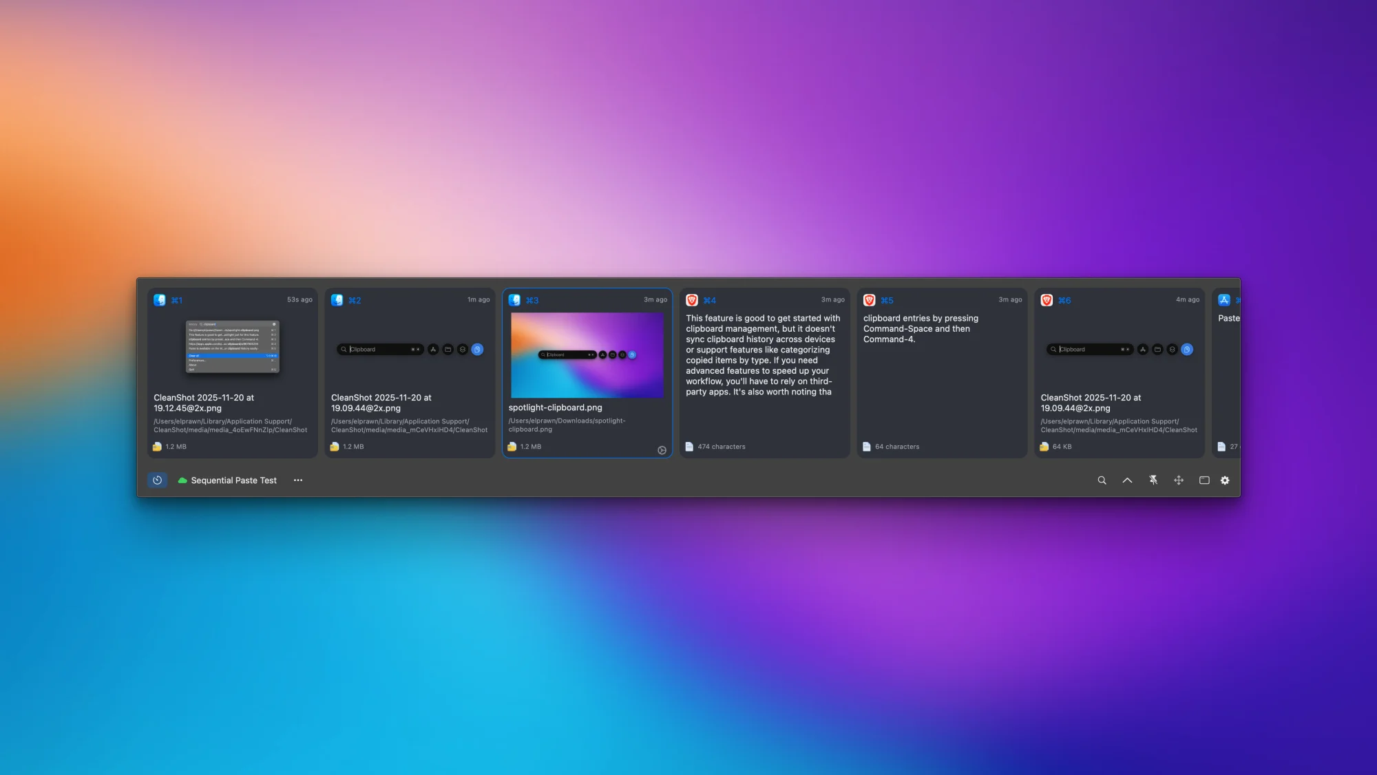 PastePal app on a Mac