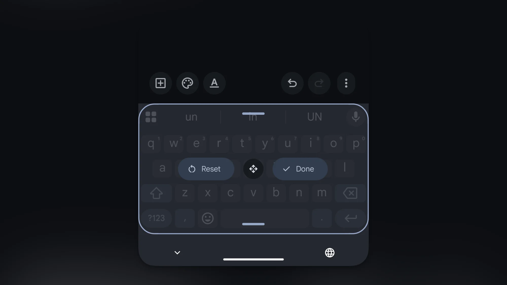 Resize Gboard size on screen.