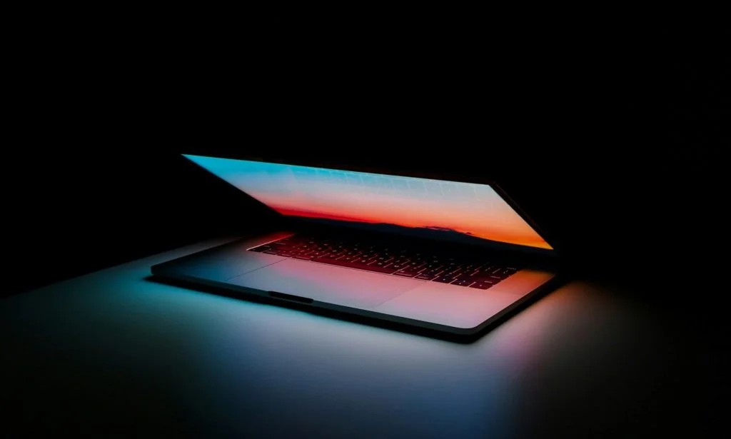A picture of an open laptop