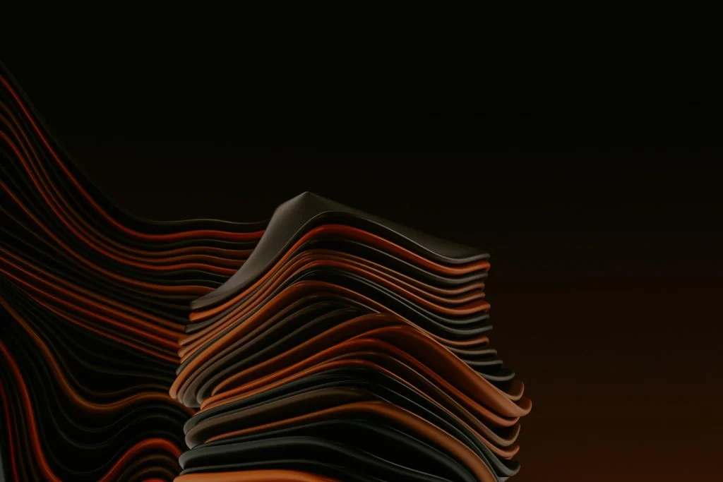 Abstract dark digital artwork depicting dense undulating layers, symbolizing cloud architecture and software ecosystem tension.