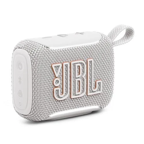 JBL Go 5 Portable Bluetooth Speaker, Waterproof and Dustproof - White