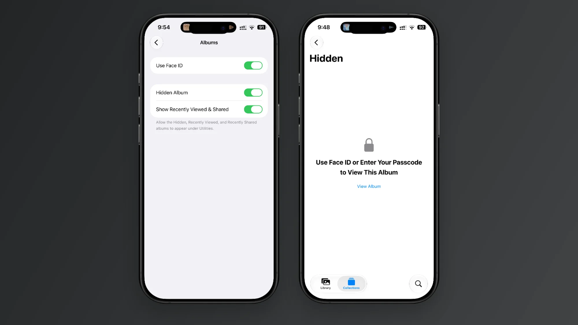 Locking the Hidden Folder on iPhone.