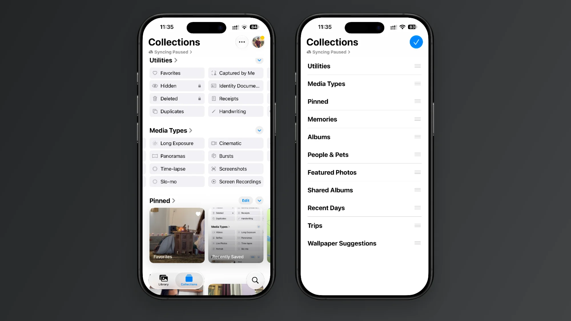 Collections in Apple Photos.