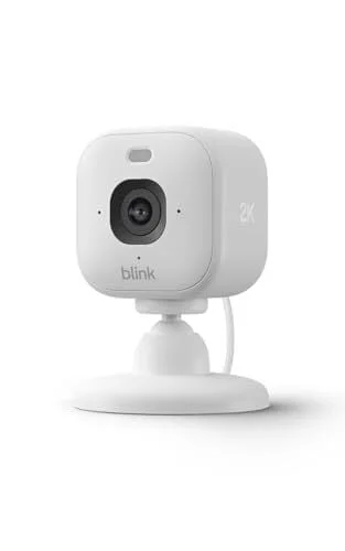 Blink Mini 2K+ Wired Indoor Security Camera (White)