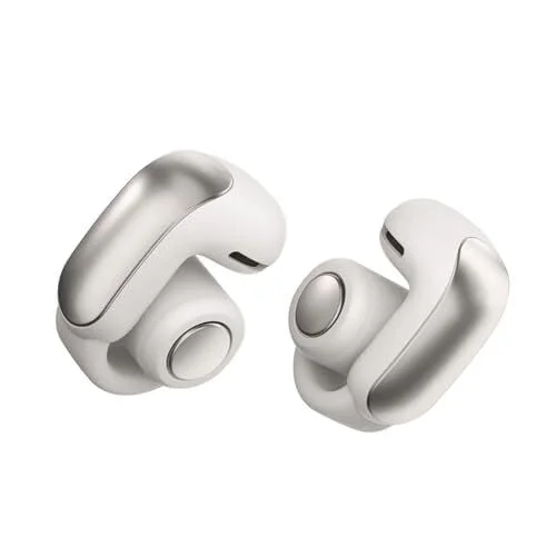 Bose Ultra Open Earbuds, Immersive Audio Open Ear Earbuds, Clip on Earbuds for Comfort, Running Earbuds with OpenAudio for Awareness, Up to 48 Hours of Battery Life, White Smoke